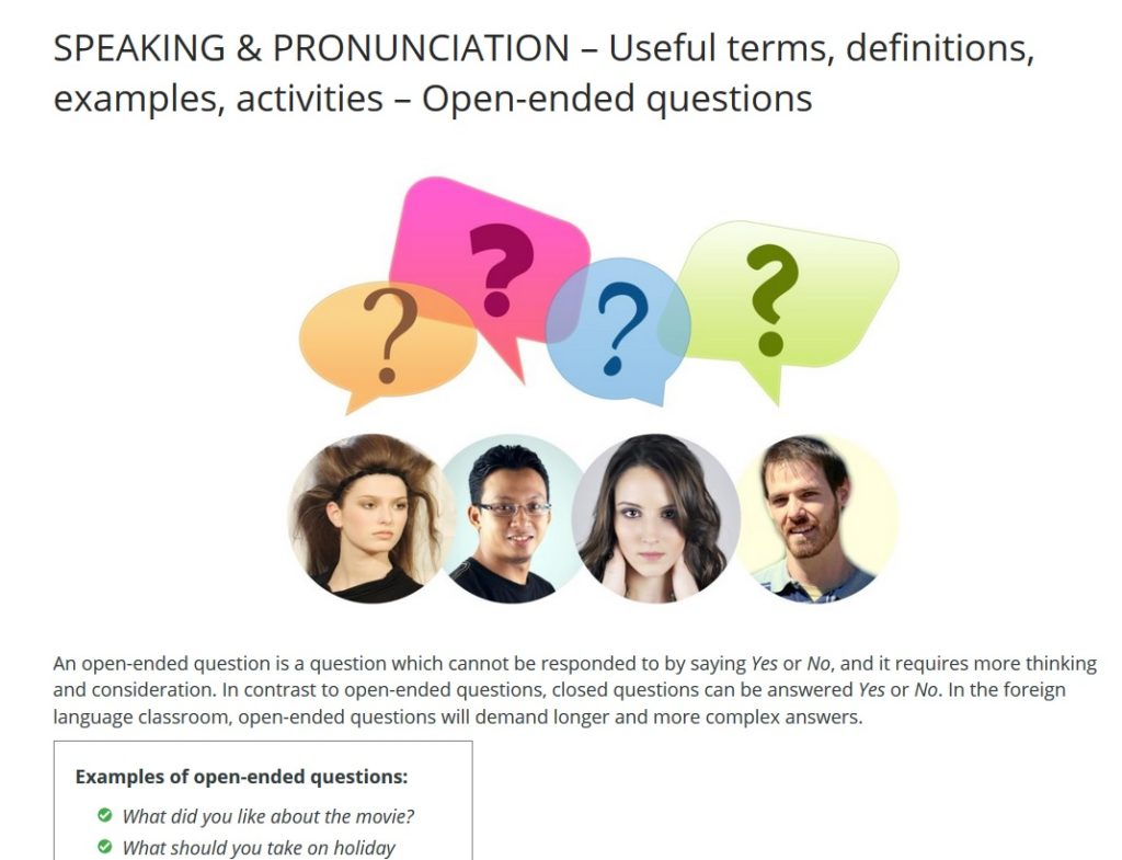 Speaking & Pronunciation